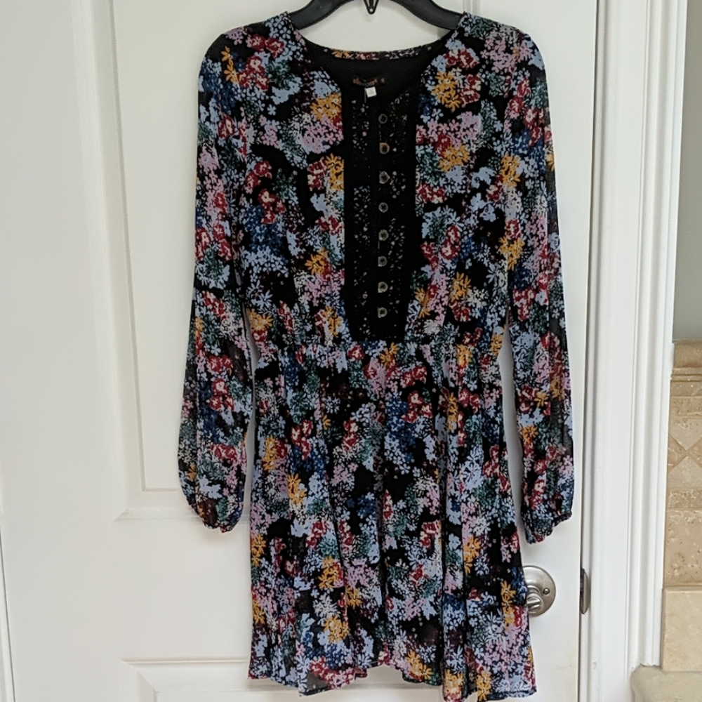 Ella Moss floral long sleeve dress